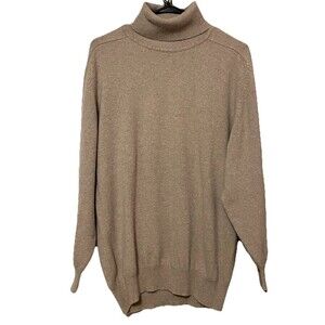 HEATHER & TWEED Women’s Vintage 100% 2-Ply Cashmere Turtleneck Sweater Size L